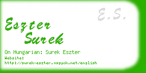 eszter surek business card